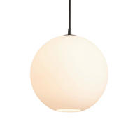 HÄNGELEUCHTE Capo 35/34,2 cm   - Opal/Schwarz, Basics, Glas/Metall (35/34,2cm) - Belid