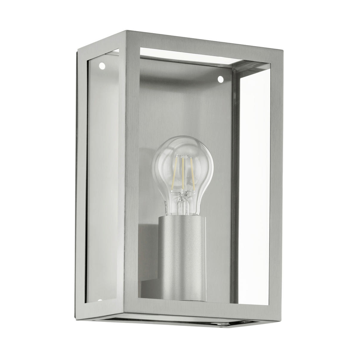 VONKAJŠIE NÁSTENNÉ SVIETIDLO,  26/17/10 cm - číra/farba ušľachtilej ocele, Konventionell, kov/sklo (26/17/10cm) - Eglo
