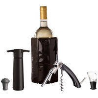 SET PRIBORA ZA VINO  - srebrne boje/crna, Basics, plastika (27.2/22.4/5.7cm) - Vacu Vin