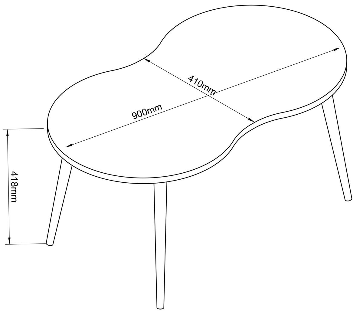 COUCHTISCH 90/41/42 cm organisch Honigeiche  - Honigeiche, Design, Holzwerkstoff (90/41/42cm) - MID.YOU