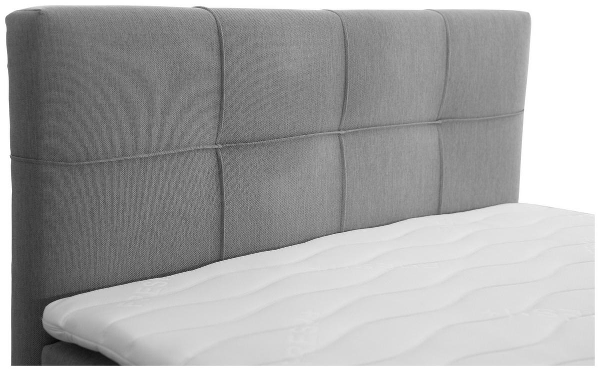 POLSTERBETT Bettkasten, Topper 120/200 cm  in Grau  - Schwarz/Grau, MODERN, Textil/Metall (120/200cm) - MID.YOU