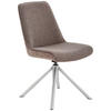 STUHL Flachgewebe Edelstahlfarben, Cappuccino  - Edelstahlfarben/Cappuccino, Design, Textil/Metall (49/88/64cm) - Novel