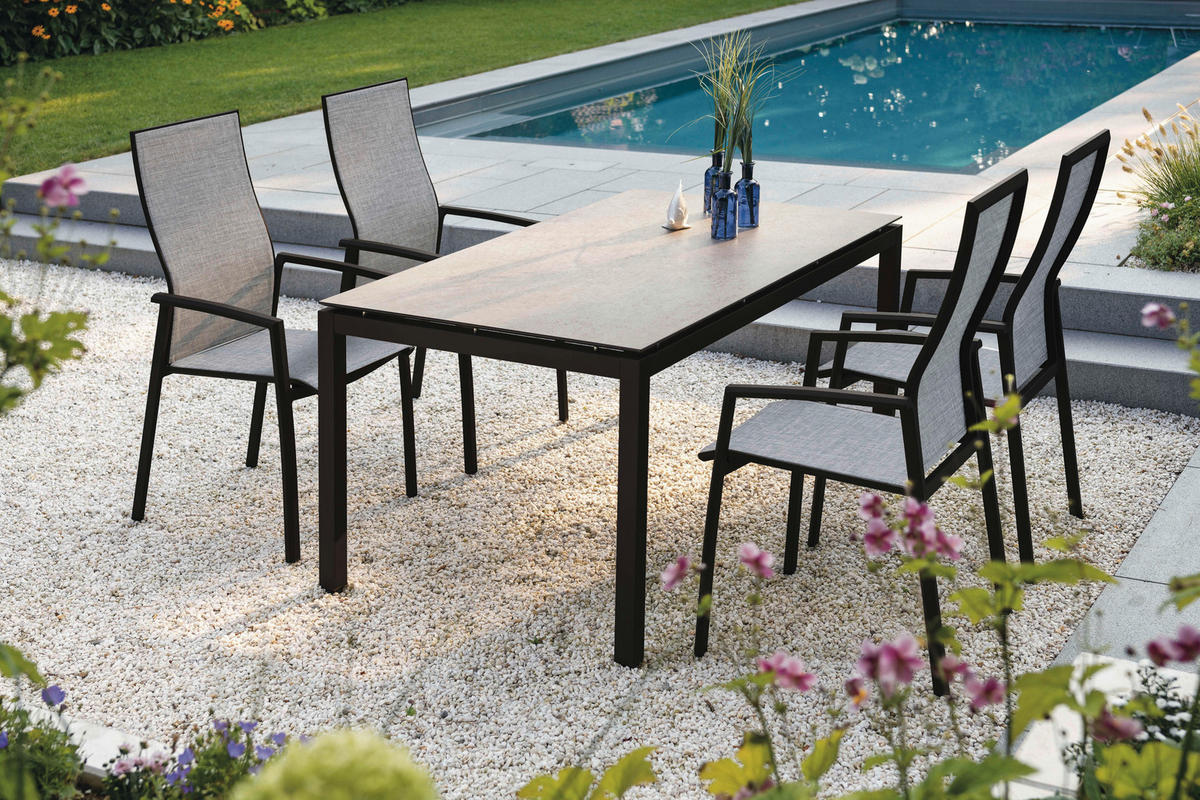 STAPELSESSEL in Metall, Textil Grau, Schwarz  - Schwarz/Grau, Design, Textil/Metall (58/109/70cm) - Stern