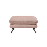 HOCKER Cord Lila  - Lila/Schwarz, MODERN, Textil/Metall (90/45/60cm) - Pure Home Lifestyle