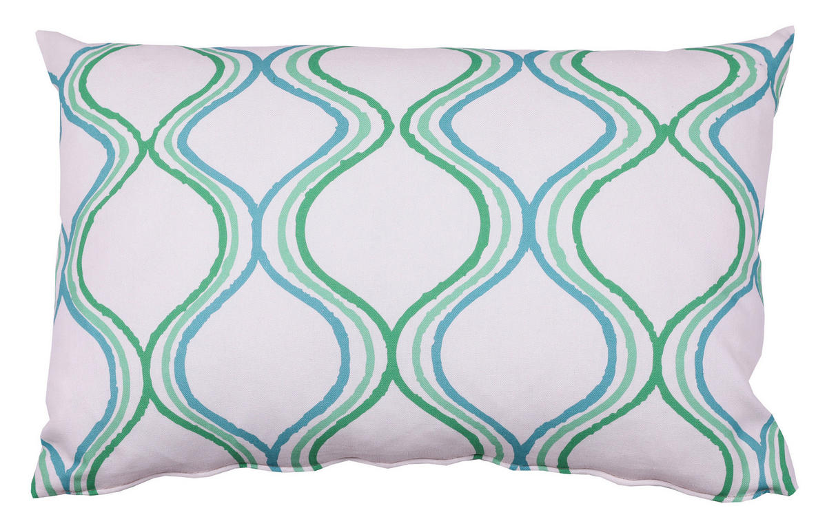 ZIERKISSEN 40/60 cm  - Blau/Weiß, Basics, Textil (40/60cm)