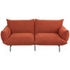 SOFA Mikrofaser Terracotta  - Terracotta/Schwarz, Trend, Textil/Metall (185/77/83cm) - P & B