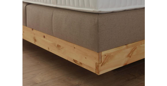 BOXSPRINGBETT 180/200 cm in Beige - Beige, Natur, Holz/Textil (180/200cm) - Valnatura