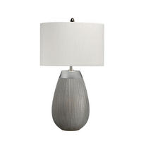 TISCHLEUCHTE 30/54 cm   - Silberfarben, Design, Keramik/Textil (30/54cm) - Elstead Lighting
