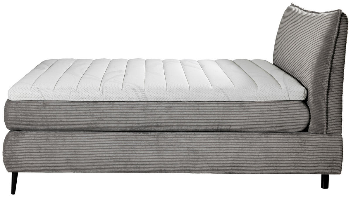 BOXSPRINGBETT 160/200 cm  in Grau  - Schwarz/Grau, Trend, Holz/Textil (160/200cm) - Esposa