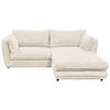 ECKSOFA in Mikrovelours Beige  - Beige/Schwarz, Konventionell, Kunststoff/Textil (240/192cm) - MID.YOU