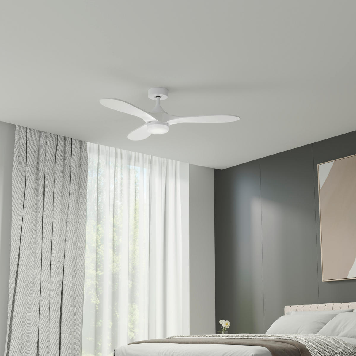 VENTILATOR STROPNI  bijela   bijela   - bijela, Basics, metal/plastika (132/35cm) - Mican