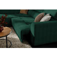 ECKSOFA in Feincord Waldgrün  205/284 cm  - Waldgrün/Schwarz, Design, Kunststoff/Textil (205/284cm) - Xora