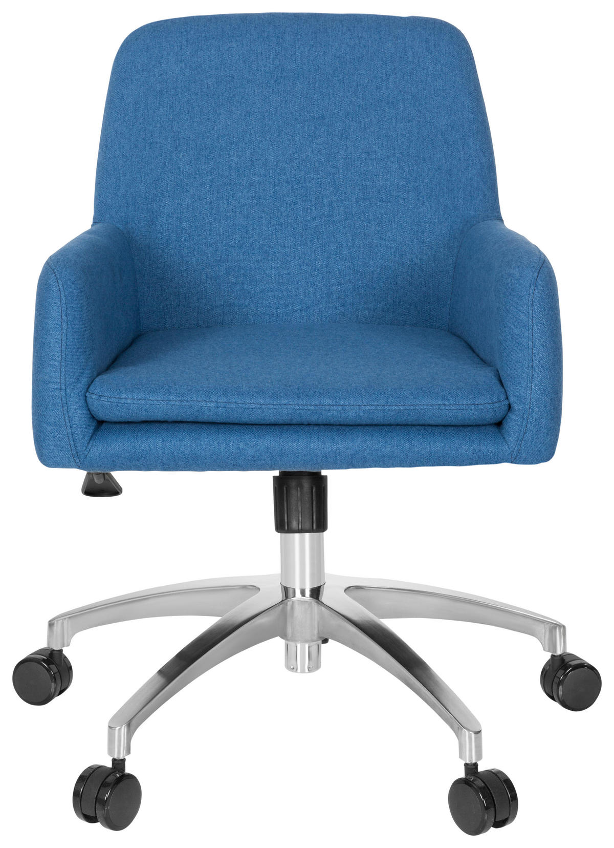 OTOČNÁ ŽIDLE, plochá tkanina, modrá - modrá/barvy stříbra, Basics, kov/textil (53/82/62cm) - MID.YOU