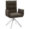 ARMLEHNSTUHL DREHBAR 360°  in Flachgewebe  - Edelstahlfarben/Braun, Design, Textil/Metall (59/93/59cm) - Dieter Knoll
