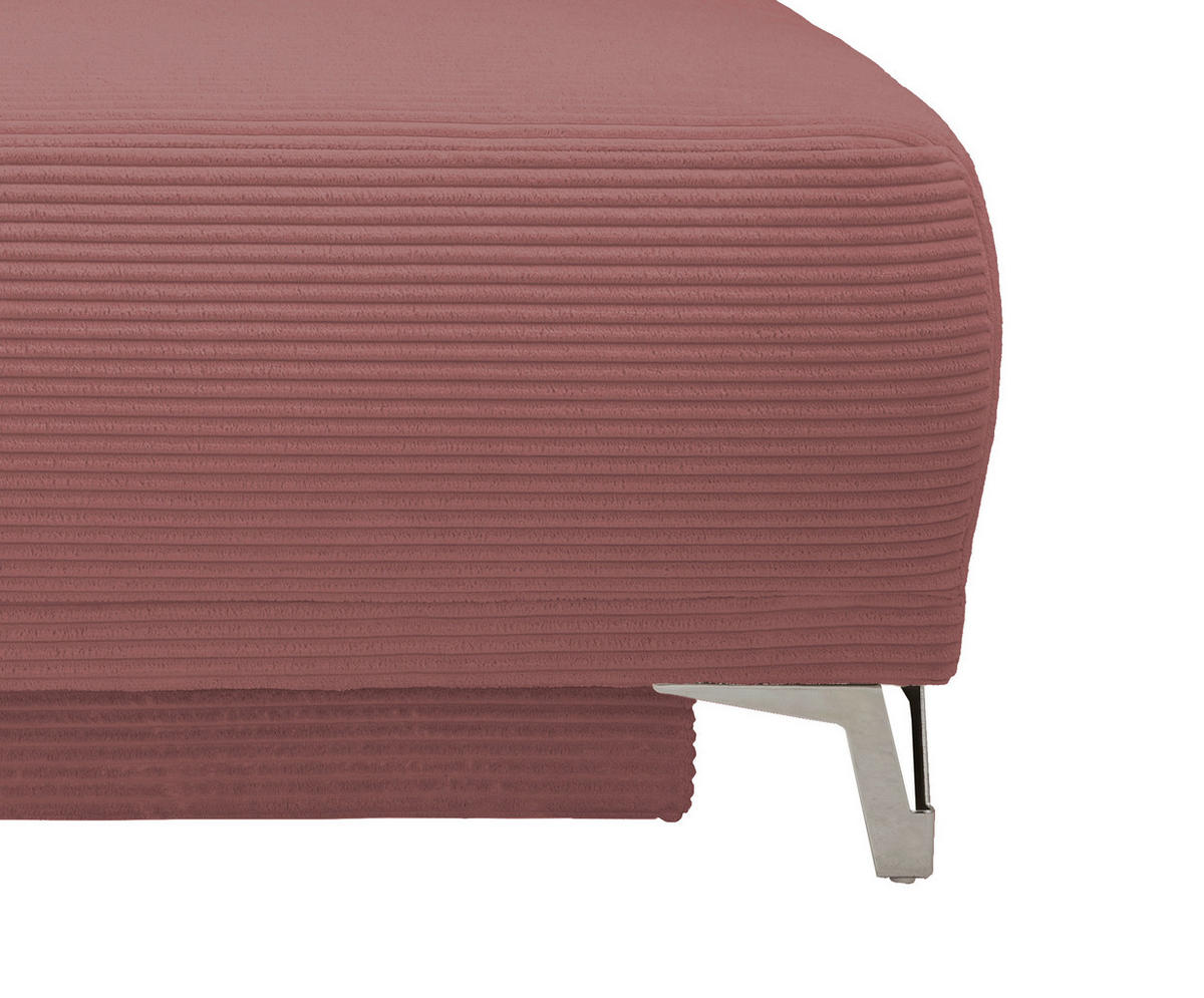 SCHLAFSOFA in Cord Rot, Koralle  - Chromfarben/Koralle, Modern, Textil/Metall (198/90/100cm) - Livetastic