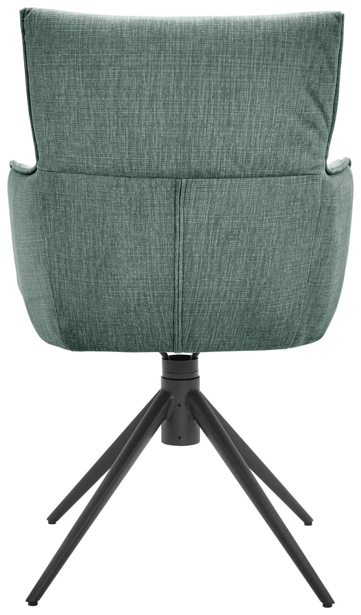ARMLEHNSTUHL  in Eisen Velours  - Salbeigrün/Schwarz, Design, Textil/Metall (58/91/62cm) - Dieter Knoll
