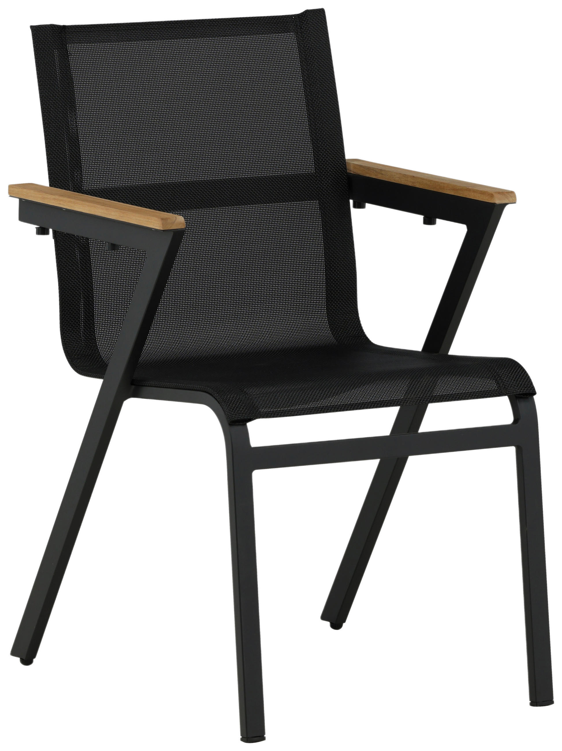 UTESTOL i trä, metall, textil naturfärgad, svart  - svart/naturfärgad, Basics, metall/trä (57/87/61cm)