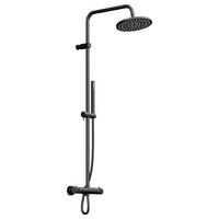 ÜBERKOPFBRAUSESET  - Schwarz, MODERN, Metall (27,7/117,7/55cm)