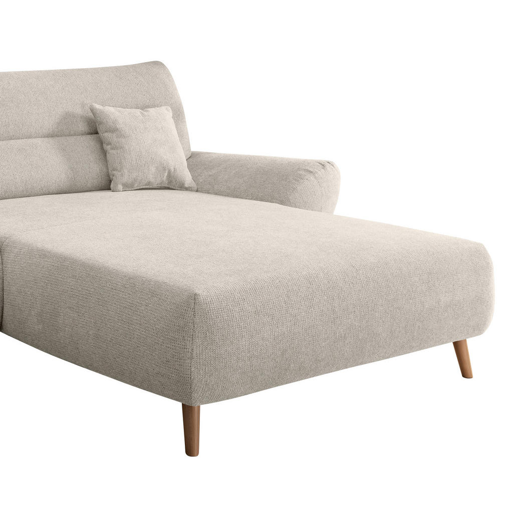 Thumbnail - Mid.you Ecksofa, Beige, Textil, Buche, Uni, 4-Sitzer, Füllung: Schaumstoff, Ottomane rechts, L-Form, 290x166 cm, Made in...