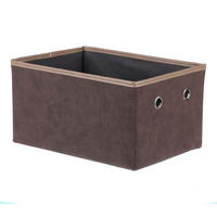 KOŠÍK hnedá - hnedá, Trend, textil (34/18/23cm)