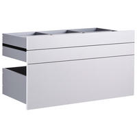 SCHUBLADENSET 90,9/50,3/46,8 cm Hellgrau  - Hellgrau, KONVENTIONELL, Holzwerkstoff (90,9/50,3/46,8cm) - Hom`in