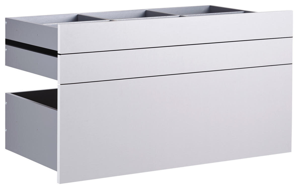 SCHUBLADENSET 90,9/50,3/46,8 cm Hellgrau  - Hellgrau, KONVENTIONELL, Holzwerkstoff (90,9/50,3/46,8cm) - Hom`in