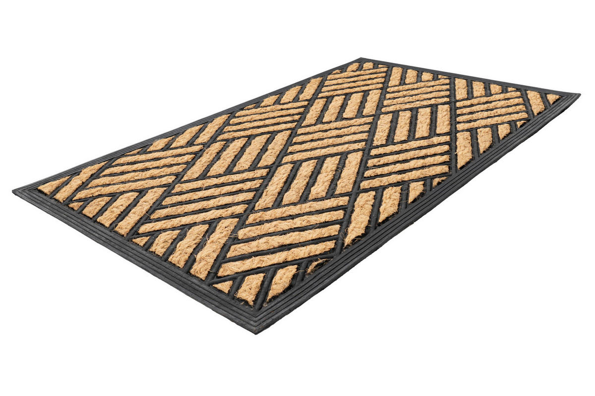 DVEŘNÍ ROHOŽKA, 40/60 cm světle hnědá - světle hnědá, Basics, textil/plast (40/60cm) - Kayoom