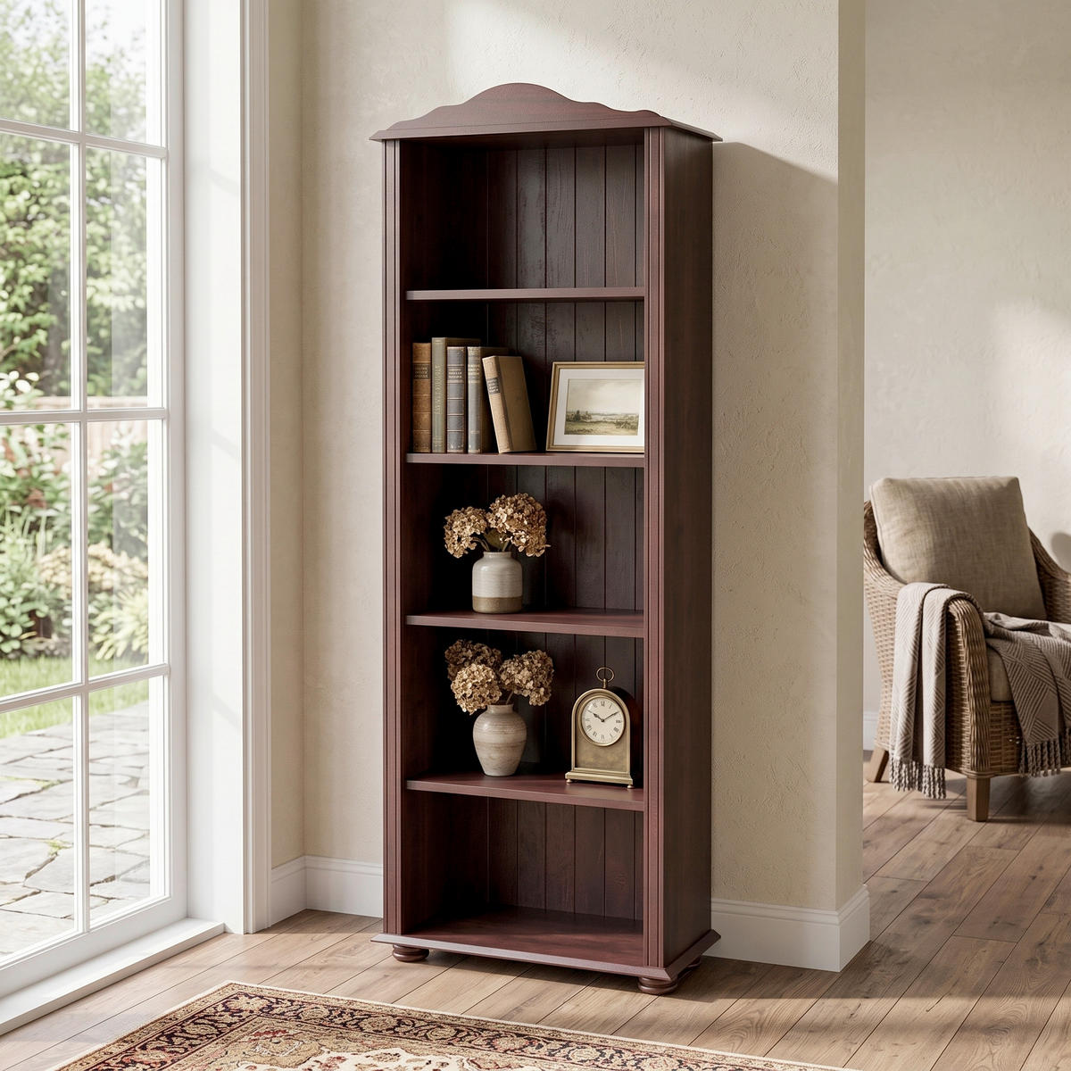 REGAL Kiefer massiv Braun  - Braun, Design, Holz (77/181/31cm) - MID.YOU