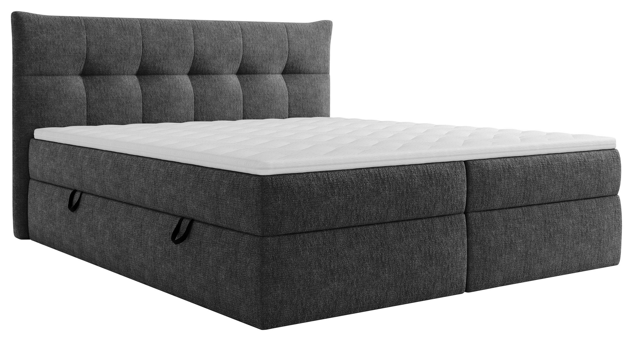 BOXBETT 180/200 cm  in Anthrazit  - Anthrazit/Schwarz, MODERN, Holz/Holzwerkstoff (180/200cm) - Boxxx