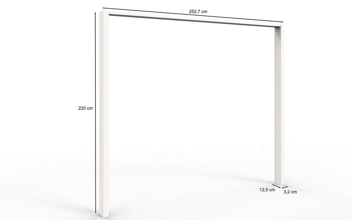 PASSEPARTOUTRAHMEN 256/220/12 cm   - Weiss, Konventionell, Holzwerkstoff (256/220/12cm) - Venda