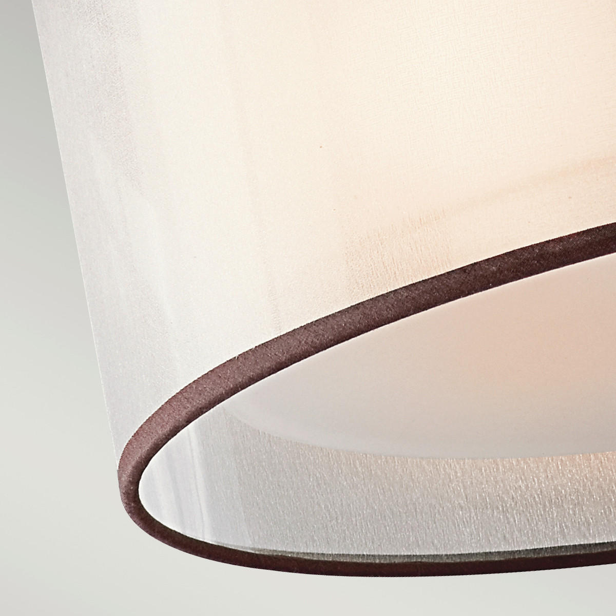 DECKENLEUCHTE  38.1/27.8 cm    - Dunkelbraun/Bronzefarben, Natur, Glas/Textil (38.1/27.8cm) - Elstead Lighting