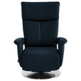 RELAXSESSEL in Leder Dunkelblau  - Edelstahlfarben/Dunkelblau, Design, Leder/Metall (78/112/85cm) - Cantus