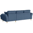 ECKSOFA in Flachgewebe Dunkelblau  - Eichefarben/Dunkelblau, KONVENTIONELL, Holz/Textil (265/159cm) - Carryhome