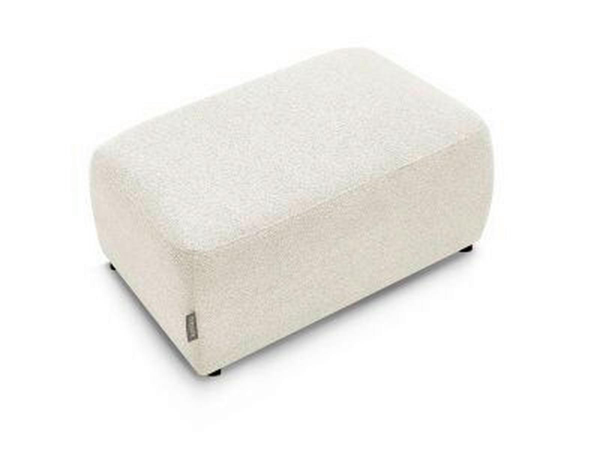HOCKER ATILLA Flachgewebe Weiß  - Schwarz/Weiß, MODERN, Kunststoff/Textil (92/44/48cm)