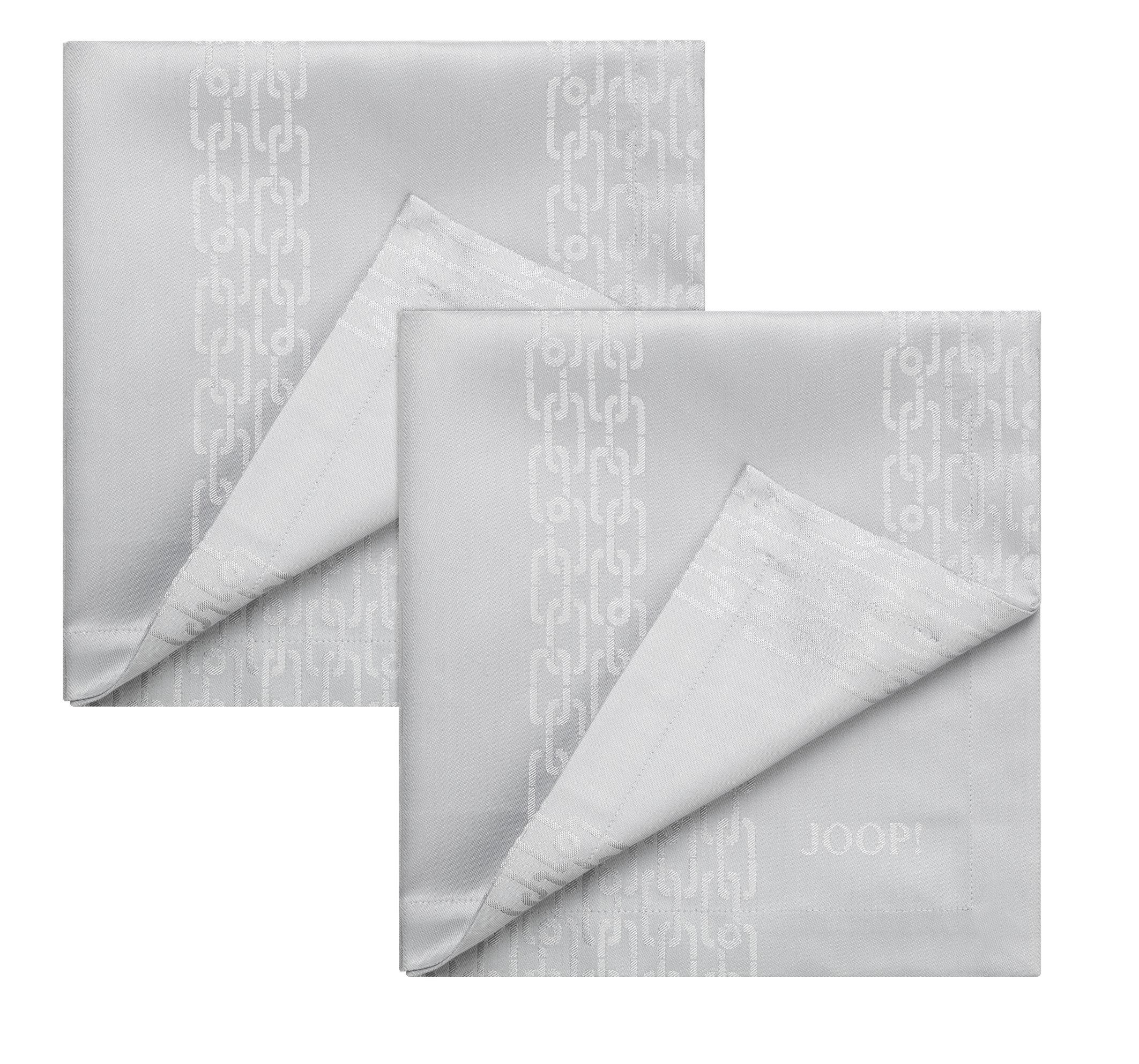 Thumbnail - Joop! Serviette Chains, Silber, Textil, 50x50 cm, Oeko-Tex® Standard 100, Wohntextilien, Tischwäsche, Stoffservietten