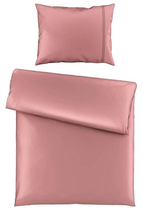 BETTWÄSCHESET Satin 160/210 cm  65 cm/100 cm  - Rosa, Natur, Textil (160/210cm) - Bio:Vio