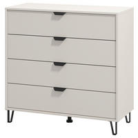 KOMMODE  in 93/90/40 cm  - Kaschmir, KONVENTIONELL, Glas/Holzwerkstoff (93/90/40cm) - Stylife