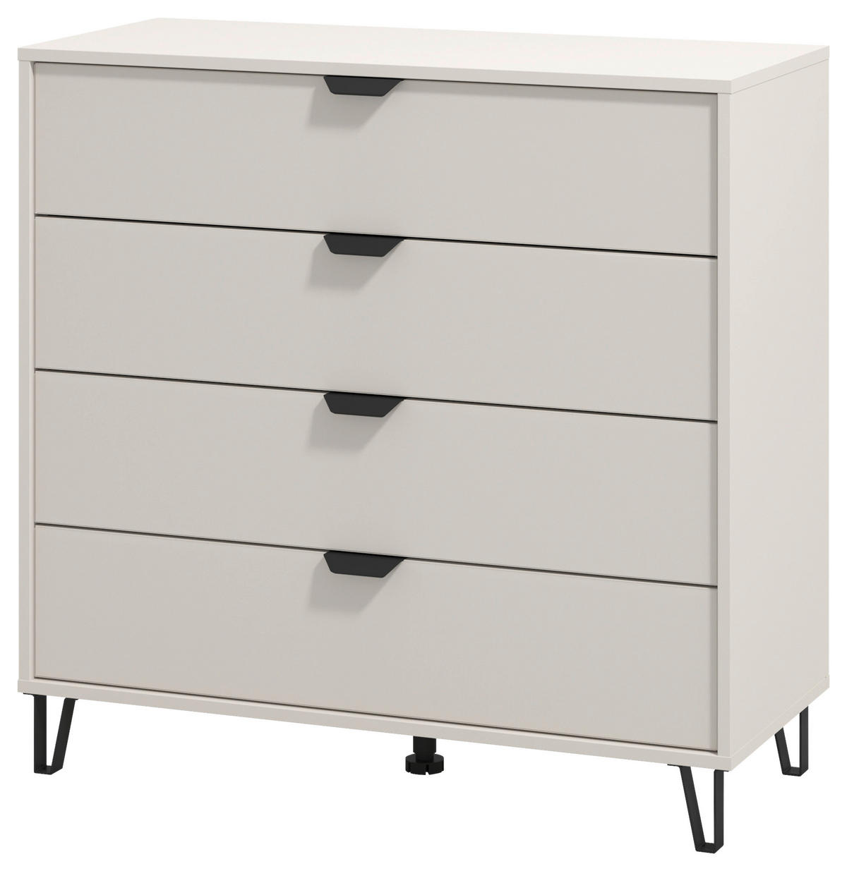 KOMMODE  in 93/90/40 cm  - Kaschmir, KONVENTIONELL, Glas/Holzwerkstoff (93/90/40cm) - Stylife
