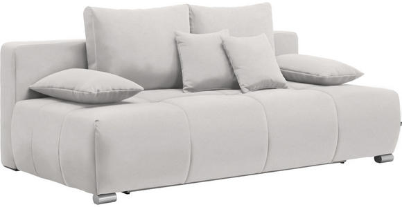 SCHLAFSOFA in Textil Hellgrau - Chromfarben/Hellgrau, Design, Kunststoff/Textil (212/72-90/108cm) - Hom`in