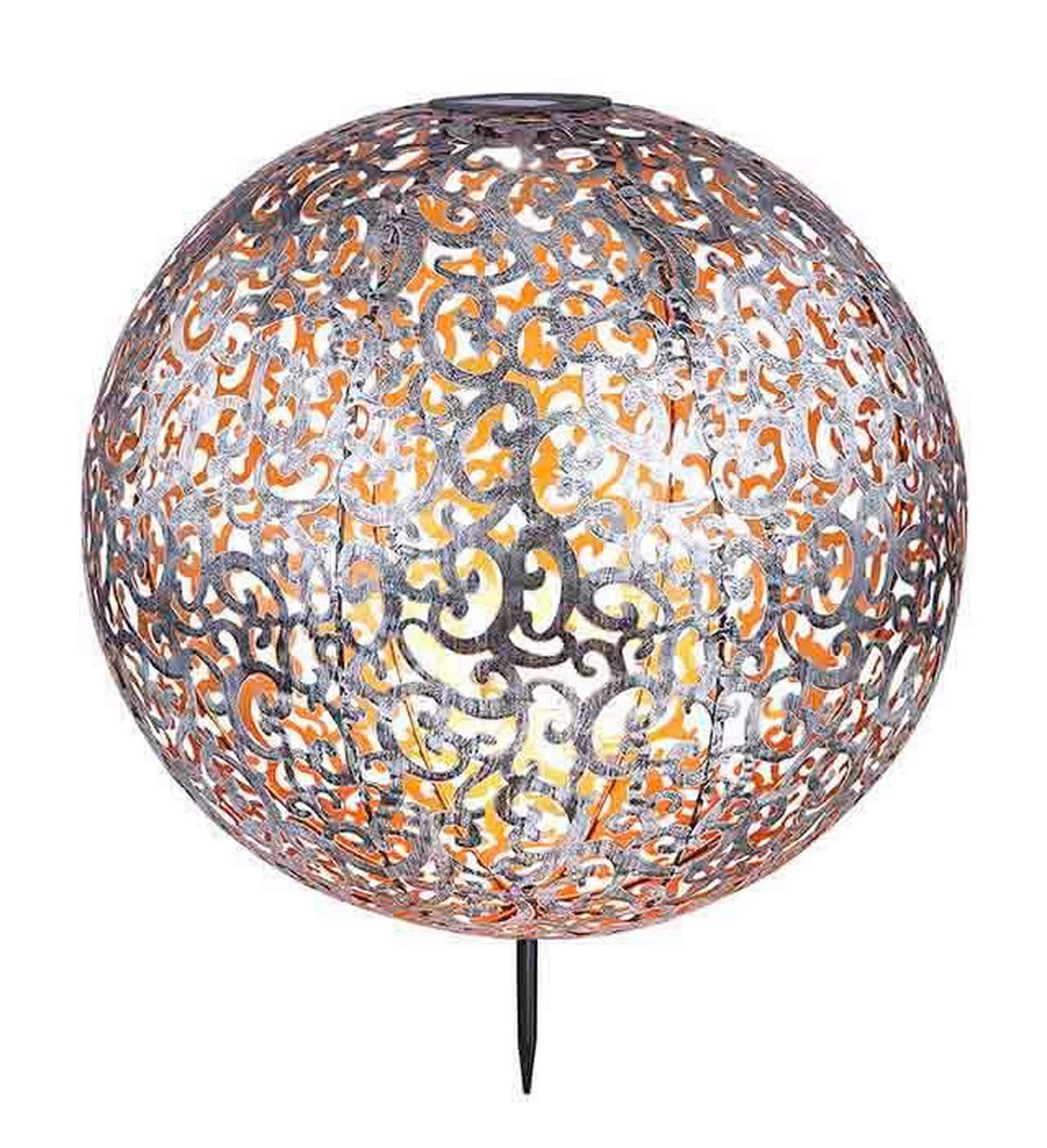 SOLARLEUCHTE 40/50 cm   - Silberfarben, Basics, Metall (40/50cm) - Globo