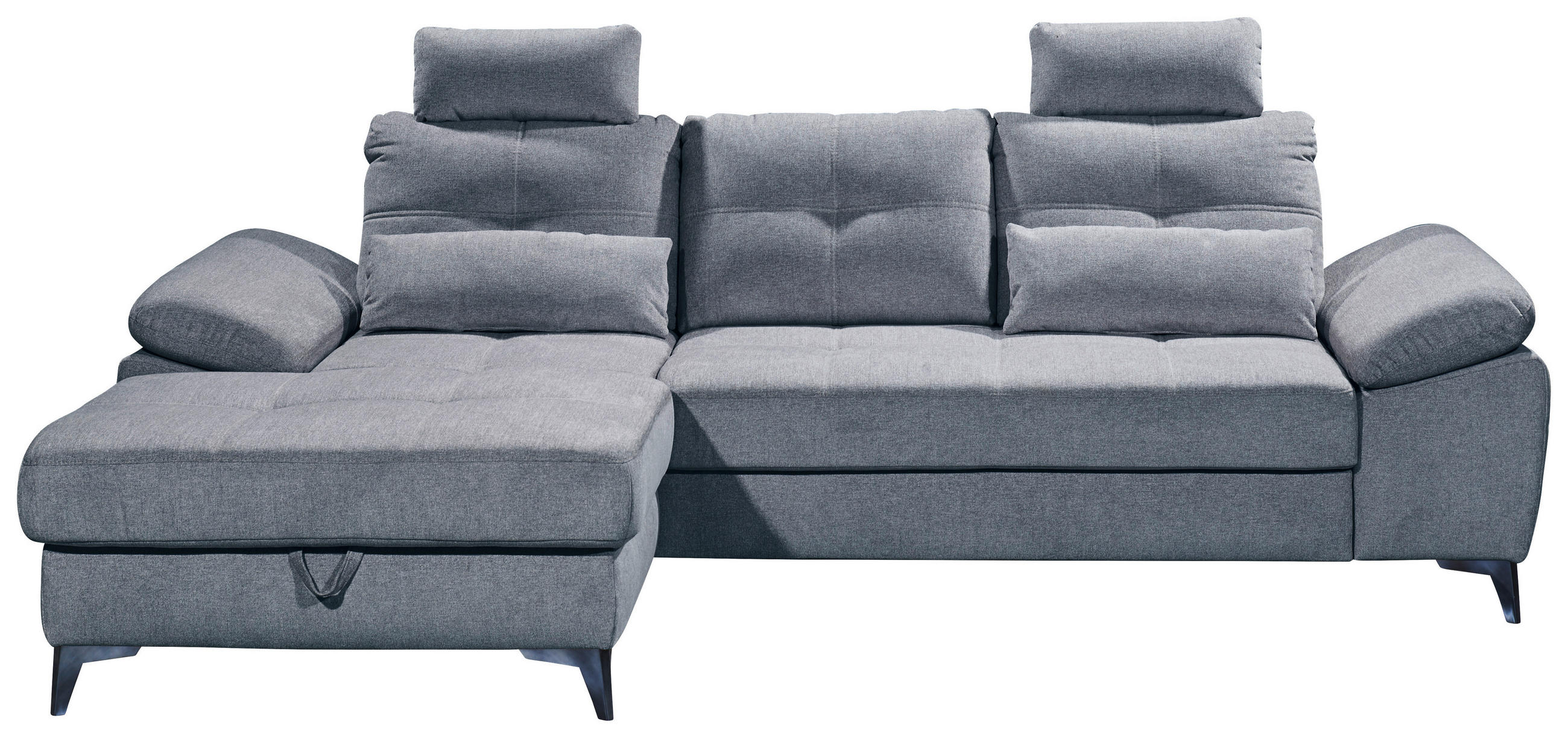 KUTNA GARNITURA tekstil  plava   - boje kroma/crna, Konvencionalno, tekstil/plastika (170/270cm) - MID.YOU