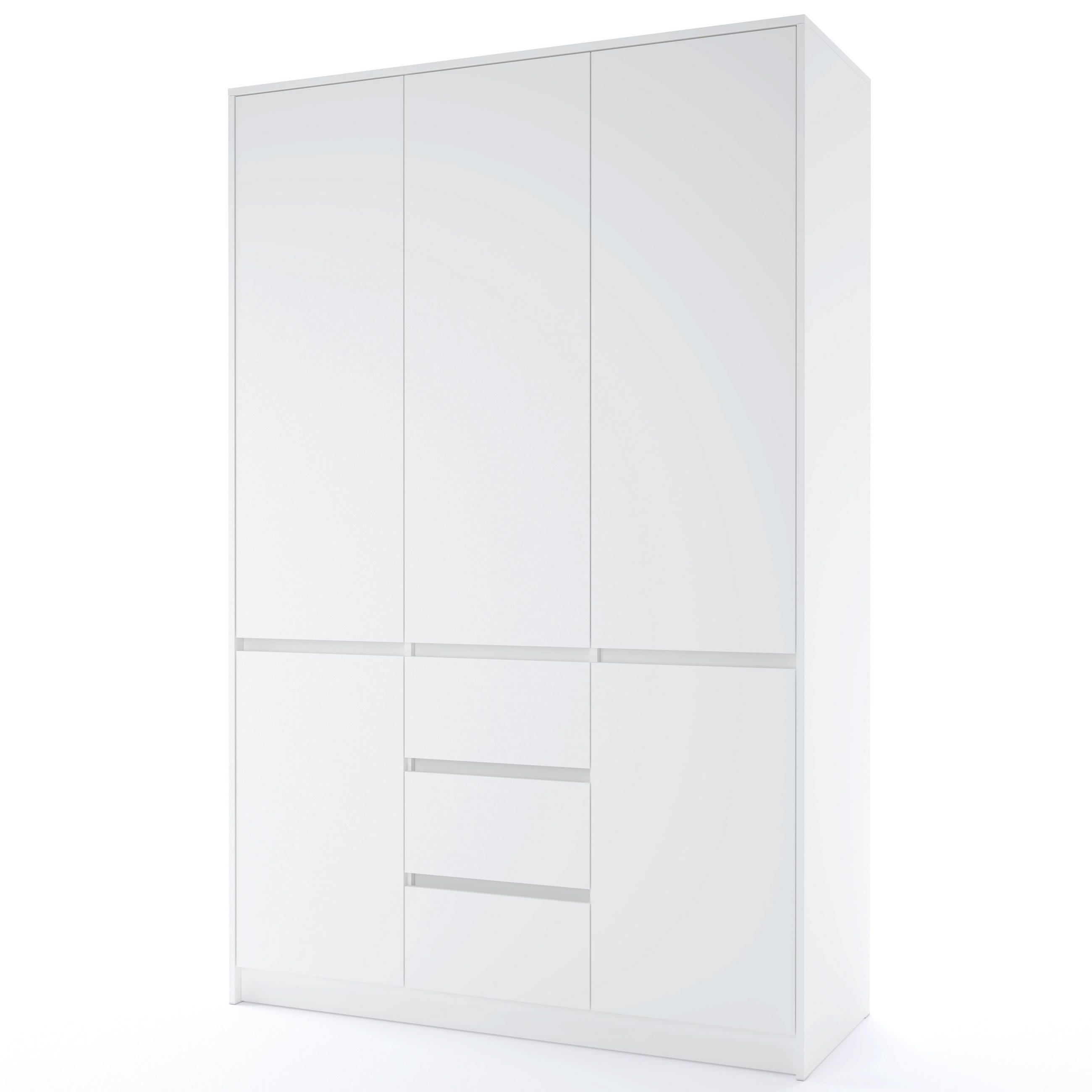 OMARA ZA OBLAČILA, bela  - bela, Basics, leseni material (133/205cm) - Xora