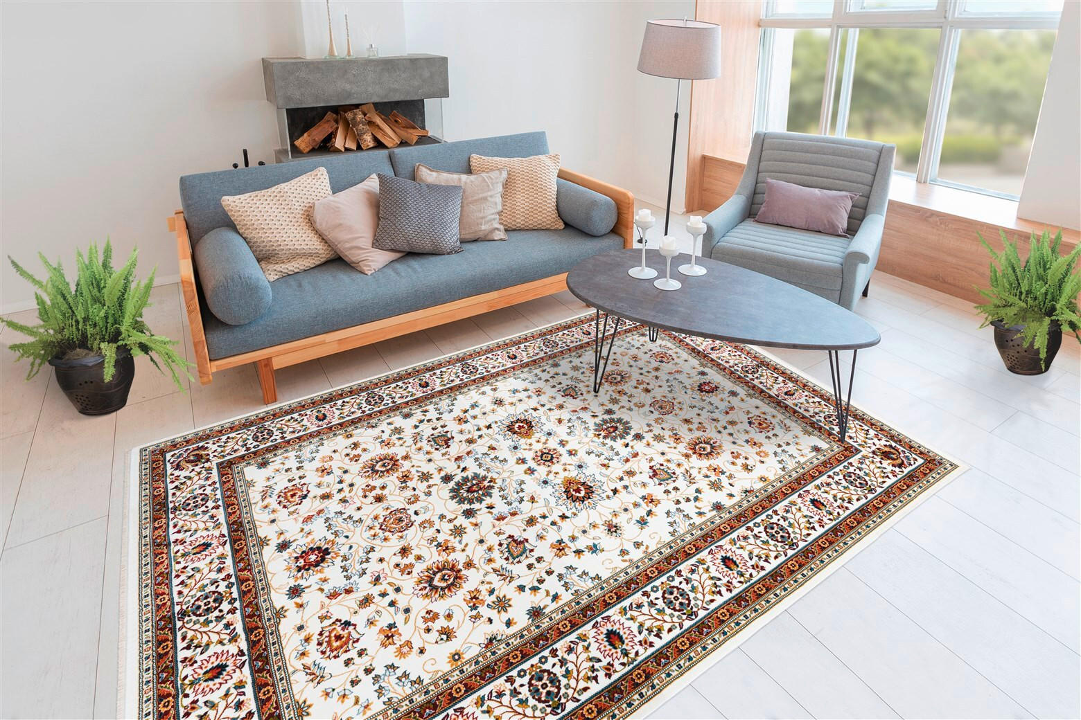 TEPPICH 80/150 cm Scotland - Glasgow Creme Multicolor  - Multicolor, KONVENTIONELL, Textil (80/150cm)