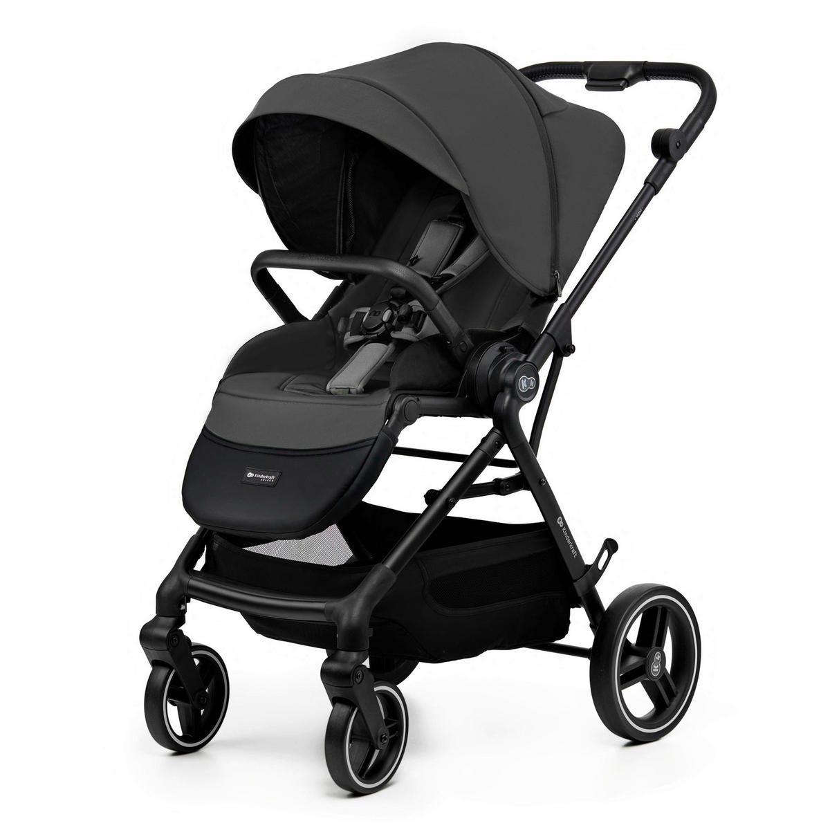 KINDERWAGEN Yoxi 3in1  - Schwarz Hochglanz/Grau, Basics, Kunststoff/Textil (107/59/97cm) - Kinderkraft