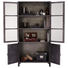 VITRINE in Grau - Grau/Nickelfarben, Trend, Glas/Metall (90/180/45cm) - Ambia Home VITRINE in Grau - Grau/Nickelfarben, Trend, Glas/Metall (90/180/45cm) - Ambia Home
