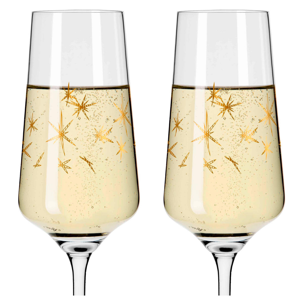 CHAMPAGNERGLAS Celebration Deluxe 230 ml 2-teilig  - Goldfarben, Glas (14,9/26,6/7,2cm) - Ritzenhoff