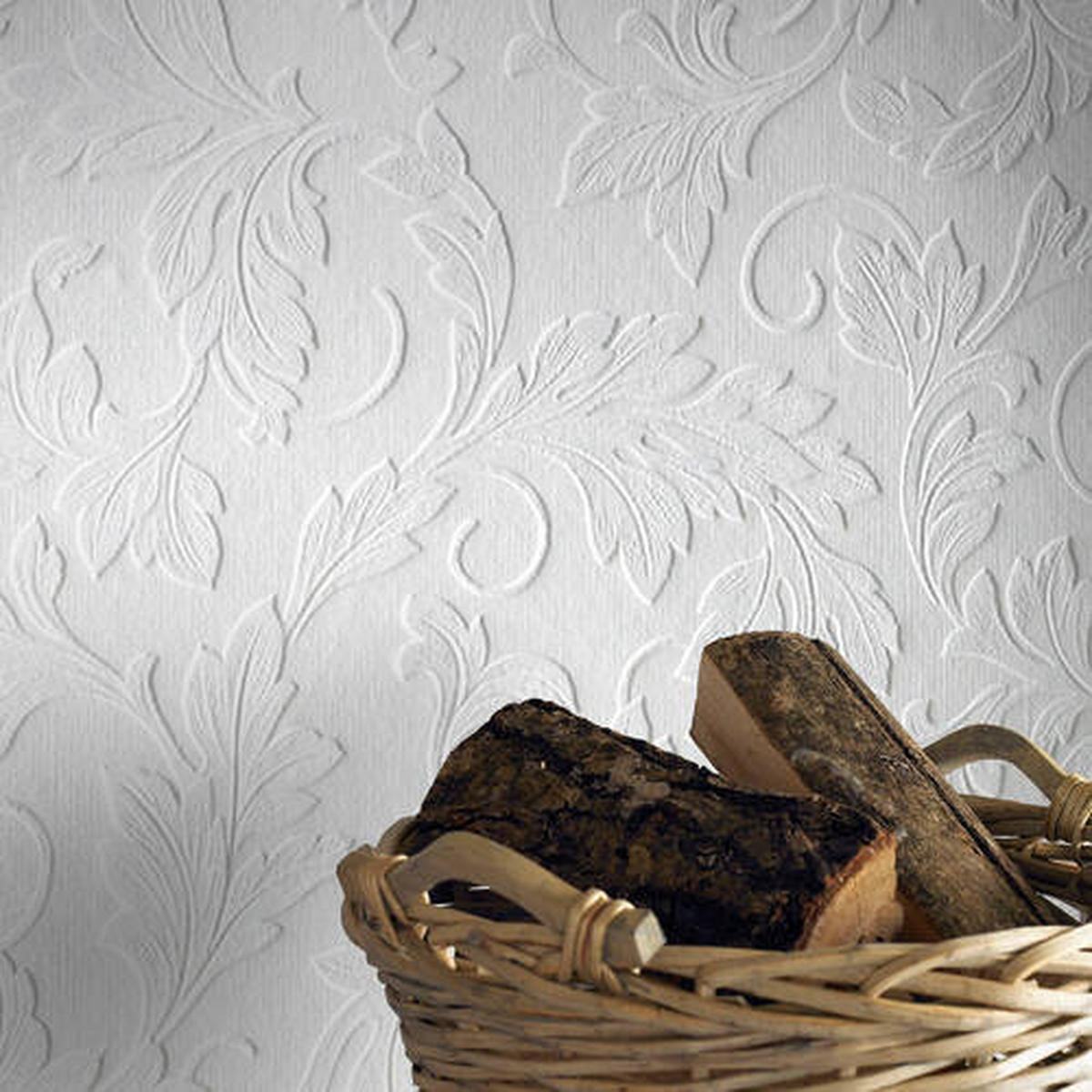 ÜBERSTREICHBARE TAPETE - Weiß, Basics, Papier/Kunststoff (52/1000cm)