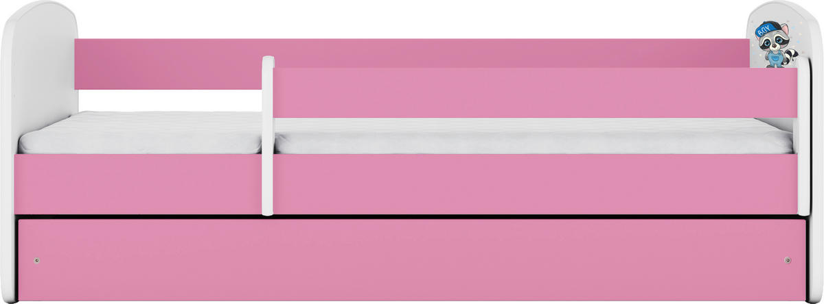 KINDER-/JUNIORBETT - Pink/Birkefarben, MODERN, Holz/Holzwerkstoff (80/160cm) - MID.YOU