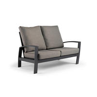 2-SITZER-BANK in Grau  - Grau, Basics, Textil/Metall (138/88/88cm) - Tierra Outdoor