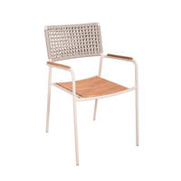 STAPELSTUHL in Holz, Metall Braun, Weiß  - Braun/Weiß, Basics, Holz/Metall (57/84/55cm) - Gardenson